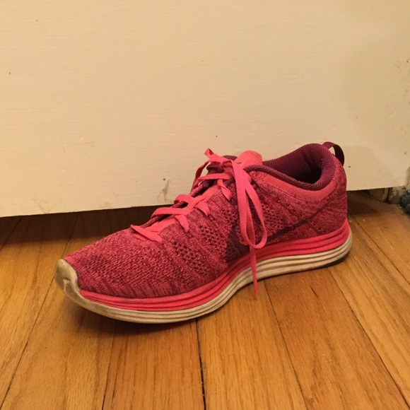 Nike Shoes - Nike Bright Pink Lunarlon Sneakers
